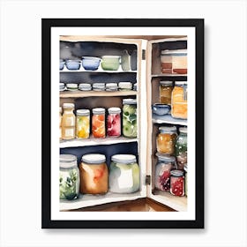 Jars Of Jam In The Pantry Art Print