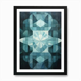 Water Geometric Abstract 4 Art Print