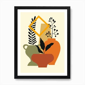 Pots And Plants 1 Art Print