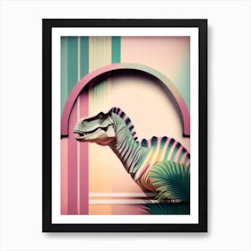 Ouranosaurus Pastel Dinosaur Art Print