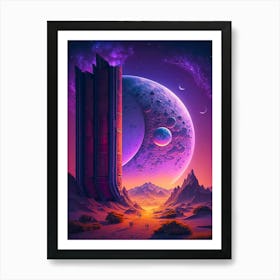 Spaceships And Planets Art Print