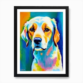 Golden Retriever 2 Fauvist Style Dog Art Print