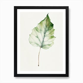 Fig Leaf Minimalist Watercolour 2 Art Print