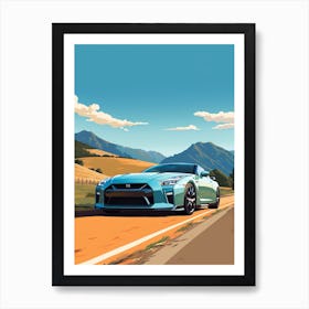 A Nissan Gt R In The The Great Alpine Road Australia 3 Art Print