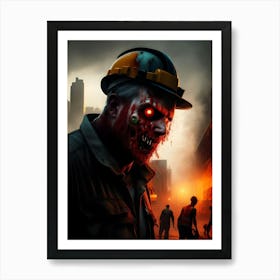 Zombies In The City 1 Art Print