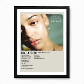 Lost & Found By Jorja Smith 2018 Poster 3 Art Print