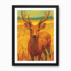 Deer Painting 2 Art Print