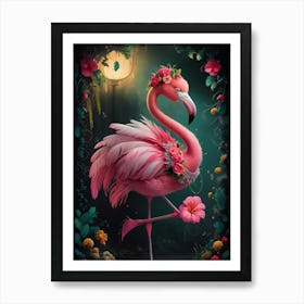 Pink Flamingo 9 Art Print