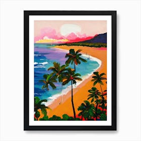 Rodney Bay Beach, St Lucia Hockney Style Art Print