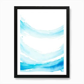 Blue Ocean Wave Watercolor Vertical Composition 30 Art Print