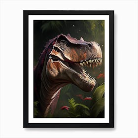 Allosaurus Fragilis 1 Illustration Dinosaur Art Print