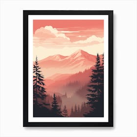 Sunset Mountain Landscape 1 Art Print