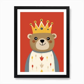Little Sloth 4 Wearing A Crown Art Print