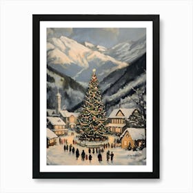 Christmas In The Village Mountains Poster