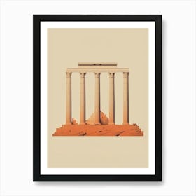 Ancient City Of Ephesus Illustration 1 Art Print