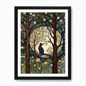 William Morris Cat In The Forest 24 Art Print