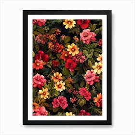 Floral Wallpaper 2 Art Print