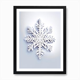 Frost, Snowflakes, Marker Art 2 Art Print