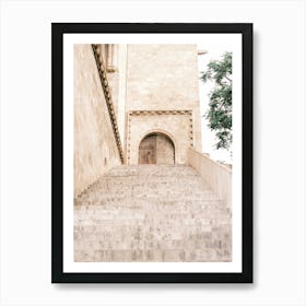 Stairs Leading up to a Building // Valencia, Spain, Travel Photography Art Print