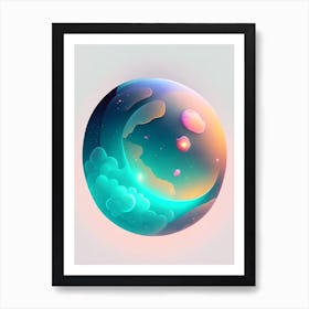 Planetary Nebula Kawaii Kids Space Art Print