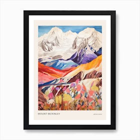 Mount Mckinley United States 1 Colourful Mountain Illustration Poster Art Print