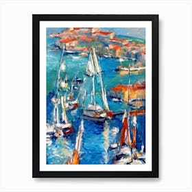 Port Of Marseille France Abstract Block 1 harbour Art Print