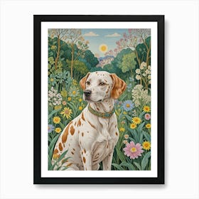 Dog In The Meadow Art Print