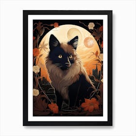 Blanfords Fox Moon Illustration 4 Art Print