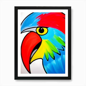 Colorful Parrot-Reimagined Art Print