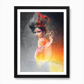 Fire And Flames Art Print