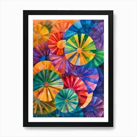 Colorful Umbrellas 1 Art Print