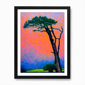 Eastern Cottonwood Tree Cubist Art Print