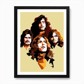 Retro Led Zeppelin Rock Blues Music Art Print