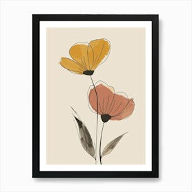 Two Flowers Poster