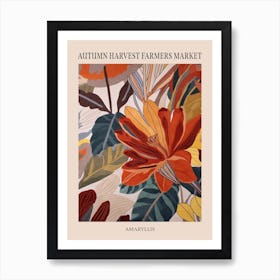 Fall Botanicals Amaryllis 3 Poster Art Print