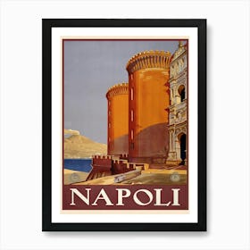 Vintage Napoli Travel Poster, Dawn Hudson Art Print