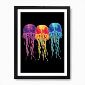 Irukandji Jellyfish Pop Art 4 Art Print