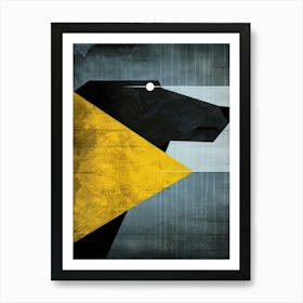 Black And Yellow Dog Art Print