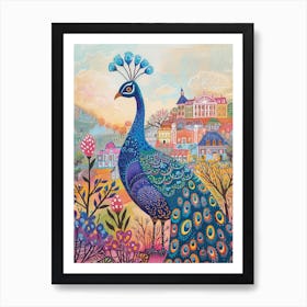 Peacock In The Palace Gardens 4 Art Print