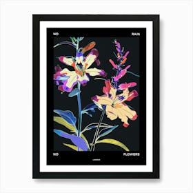 No Rain No Flowers Poster Larkspur 3 Art Print