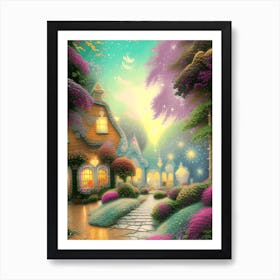 Fairytale Village and House Art Print