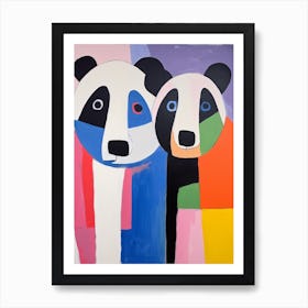Colourful Kids Animal Art Giant Panda 2 Affiche