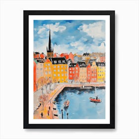 Copenhagen, Dreamy Storybook Illustration 3 Art Print