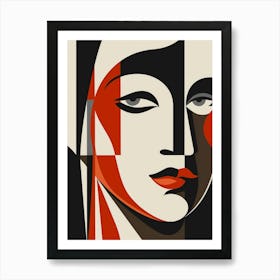 Abstract Portrait Of A Woman 98 Art Print