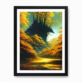 Tree House In The Forest 3 Art Print