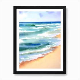 Emu Point Beach, Australia Watercolour Art Print