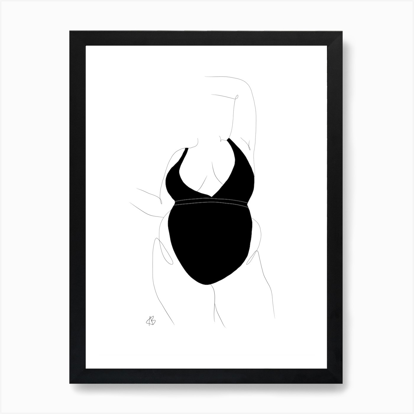 Illustration Of A Woman In Lingerie Art Print by Two Six Media - Fy