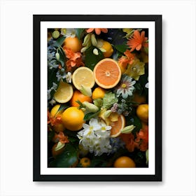 Flowers And Citrus 9 Art Print