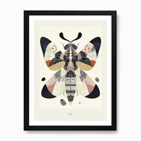 Colourful Insect Illustration Fly 17 Poster Art Print