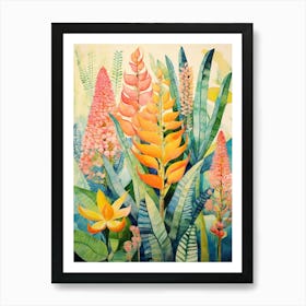 Tropical Plant Painting Snake Plant 2 Art Print